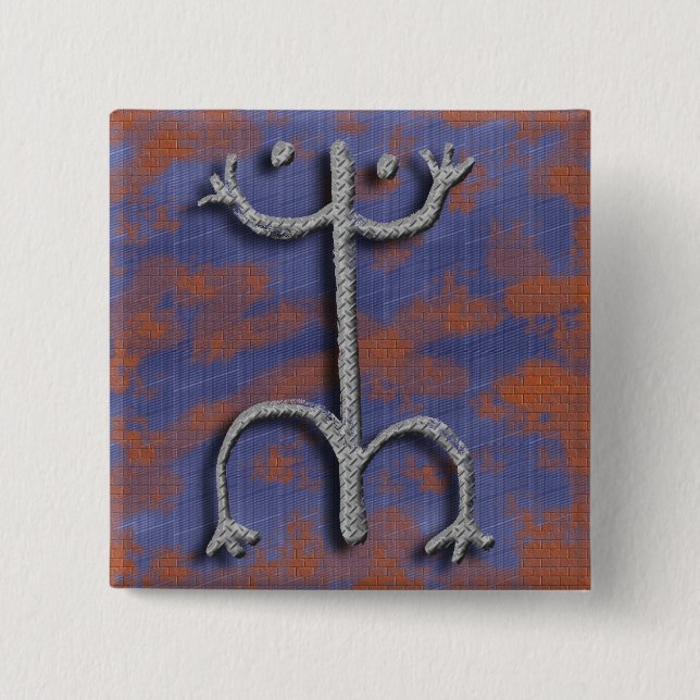 Den Puerto Rican coquipetroglyphen knäppas Knapp (Framsida)