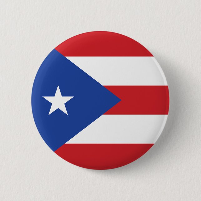 Den Puerto Rico flagga knäppas Knapp (Framsida)