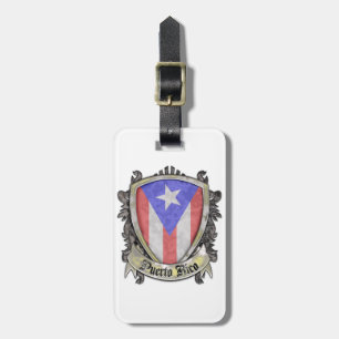 Den Puerto Rico flagga - skydda vapenskölden Bagagebricka