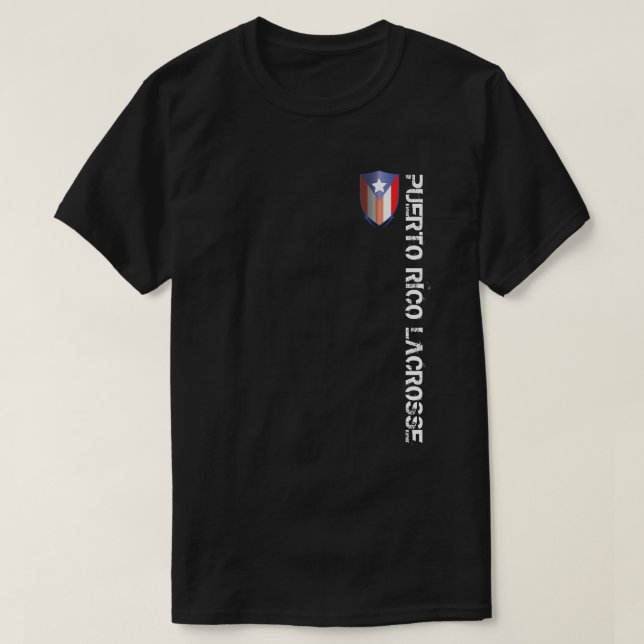 Den Puerto Rico Lacrossevapenskölden BESKÅDAR LONG T-shirt (Design framsida)