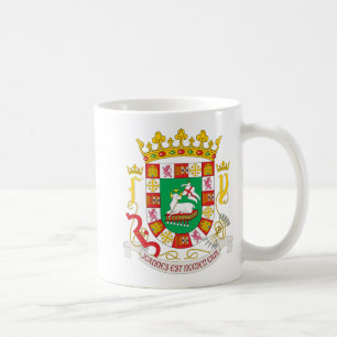 Den Puerto Rico vapenskölden specificerar Kaffemugg