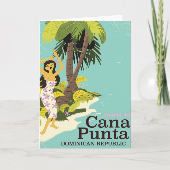 Den Punta Cana Dominikanska republiken reser Helgkort (Framsida)
