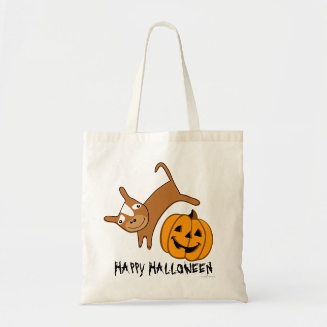 Den Puppyy pumpahappy halloween hänger lös 1 Tygkasse (Framsidan)