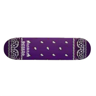 Den purpurfärgade BANDANAEN STIGER OMBORD Skateboard Bräda 19,5 Cm