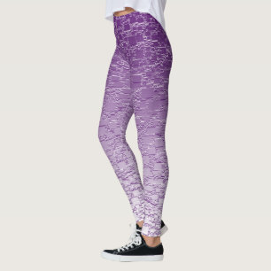 Den purpurfärgade DownwardFade kortkortet belägger Leggings