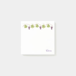 Den purpurfärgade druvan samla i en klunga post-it block