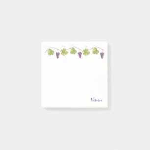 Den purpurfärgade druvan samla i en klunga post-it block