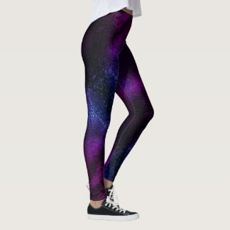 Den purpurfärgade galaxOmbre damasker Waveline Leggings