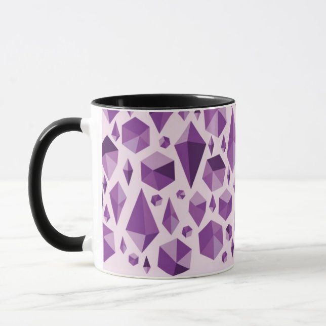 Den purpurfärgade geometriska juveln formar mugg (Vänster)
