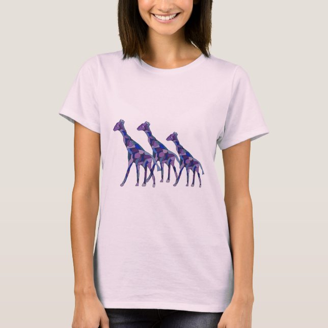 Den purpurfärgade giraffet t shirt (Framsida)