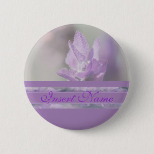 Den purpurfärgade lavendelblomman som gifta sig , knapp