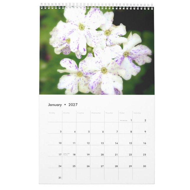 Den purpurfärgade trädgården 2013 kalender (Jan 2027)
