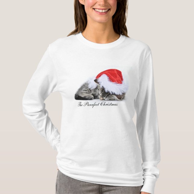 Den Purrfect jult-skjortan Tee (Framsida)