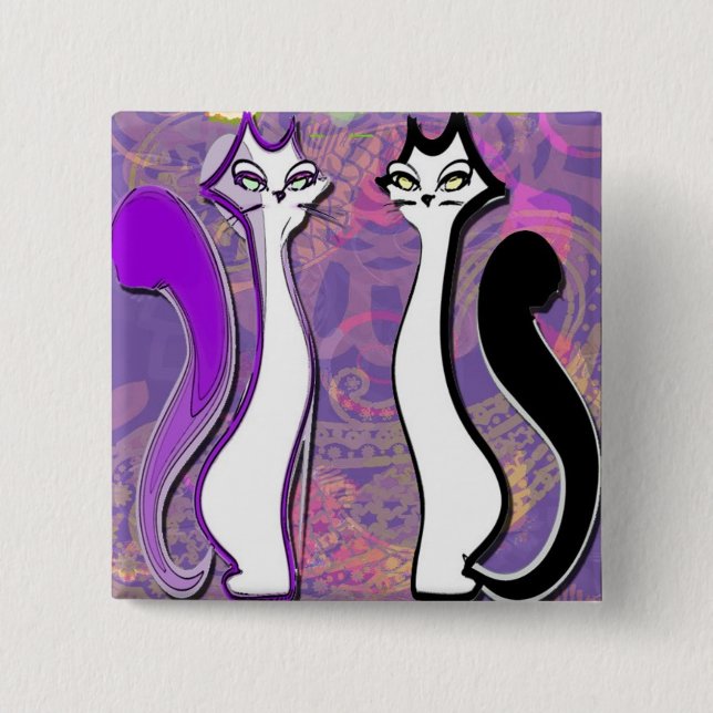 Den Purrfectly coolan knäppas Knapp (Framsida)