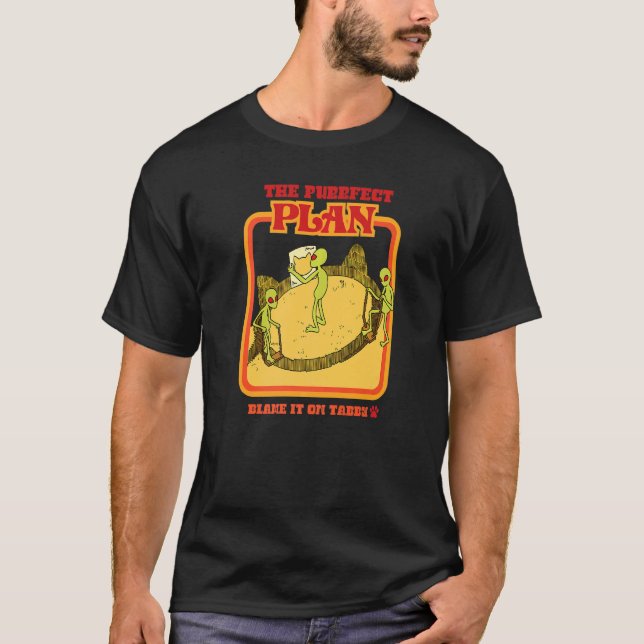 Den Purrfekta Planen  Skyll på Tabby   Katt T Shirt (Framsida)