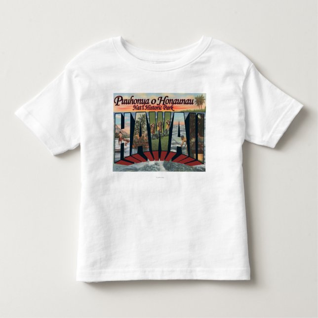 Den Puuhonua nollan Honaunau parkerar, Hawaii T-shirt (Framsida)
