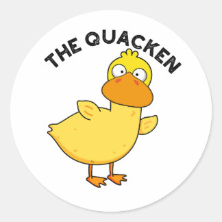 Den Quacken Roliga Anka Puns Runt Klistermärke