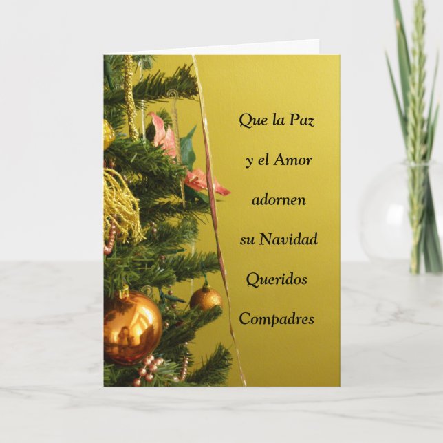 Den Que laPaz y el kärleken adornen su Navidad Helgkort (Framsida)