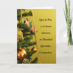 Den Que laPaz y el kärleken adornen su Navidad Helgkort