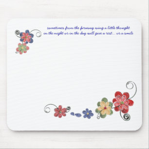 Den Quilled blommamusen vadderar Musmatta