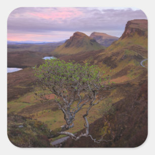 Den Quiraing soluppgången landskap på Skye Fyrkantigt Klistermärke