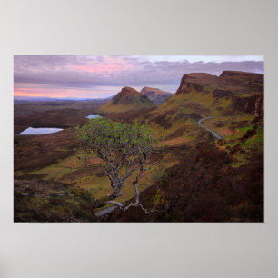 Den Quiraing soluppgången landskap på Skye Poster