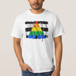 DEN RAKA BUNDSFÖRVANTFLAGGA VÅGIGT DESIGN TEE SHIRT