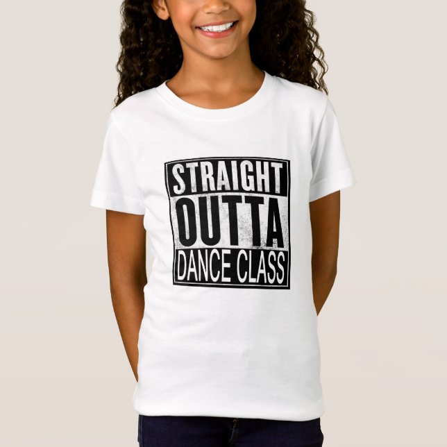Den raka Outta dansen klassificerar T-tröja Tee (Framsida)
