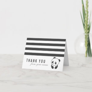 Den randiga pandaen tackar dig att card tack kort