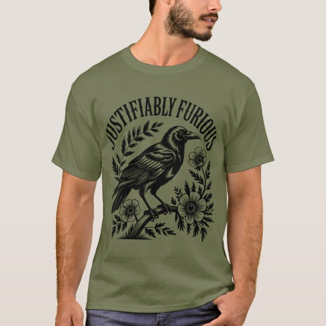 Den rasande kråkan t shirt (Framsida)