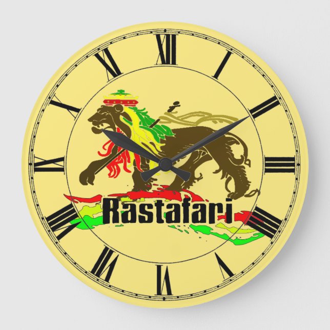 Den rastafarian reggaen, den Jamaica flagga färgar Stor Klocka (Framsida)