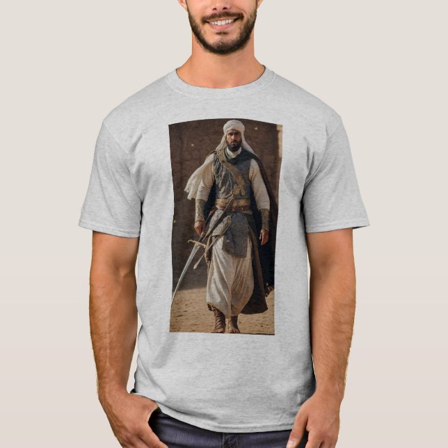 Den rättfärdiga kalkanten - arabisk mytologi t shirt (Framsida)