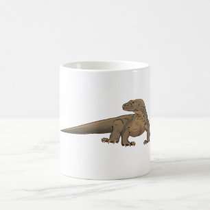 Den realistiska Komodo draken/övervakar ödlan Kaffemugg