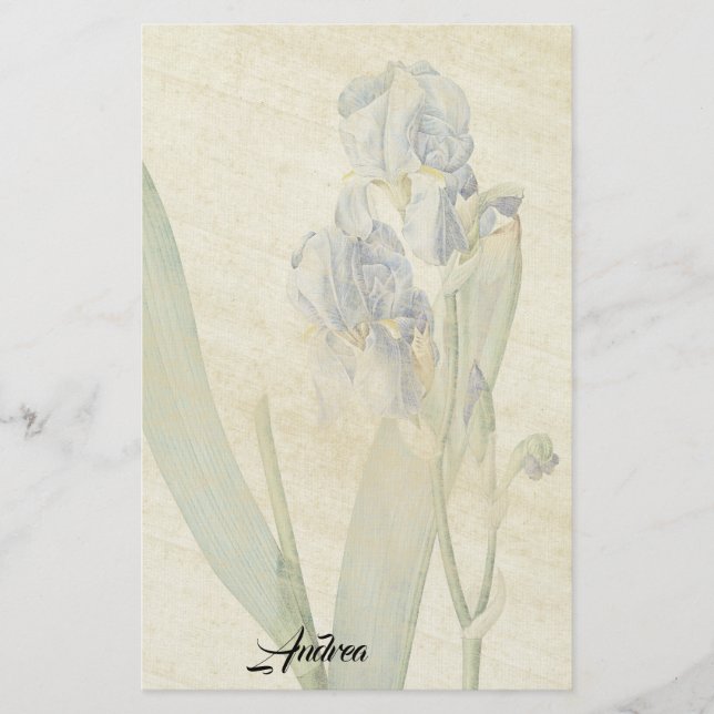 Den Redoute irisen blommar brevpapper för (Framsida)