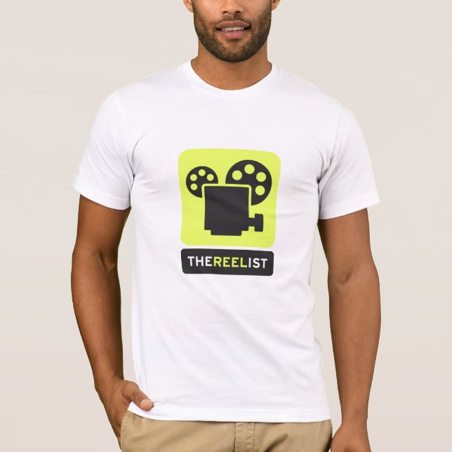 Den Reelist utslagsplatsen - staplad logotyp T Shirt (Framsida)
