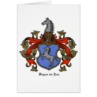 Den Rees vapenskölden Hälsningskort
