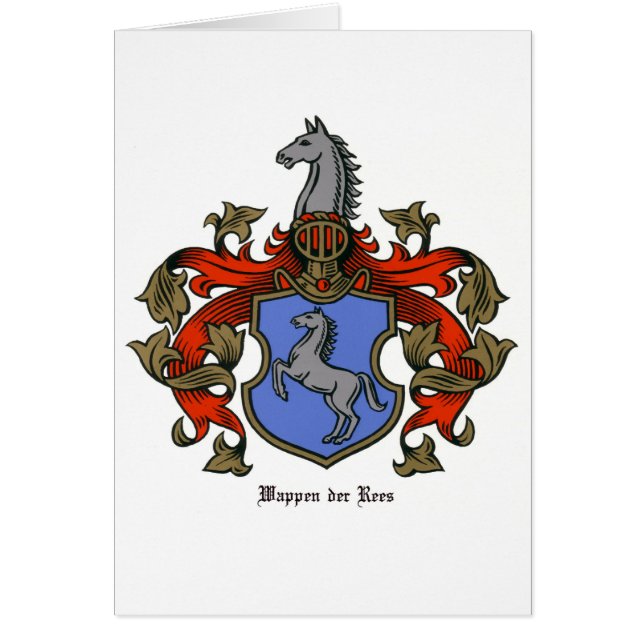 Den Rees vapenskölden Hälsningskort (Framsidan)
