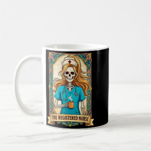 Den registrerade sjuksköterskans Tarotkort Skelett Kaffemugg
