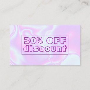 Den regnbågsskimrande unicornen flår holographic rabattkort