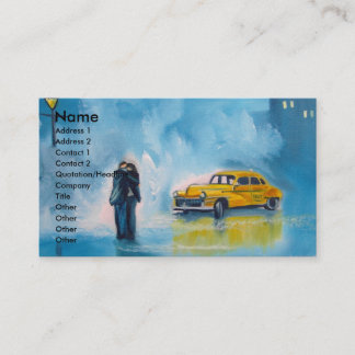 DEN REGNIGA DAGEN KOPPLAR IHOP DEN GULA TAXICABEN VISITKORT