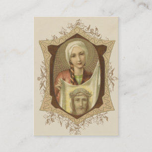 Den religiösa bönen till St.-Veronica skyler av Visitkort