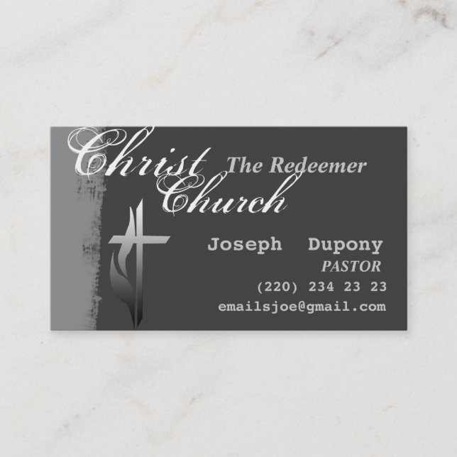Den religiösa påskkristenkor med flammar visitkort (Framsida)