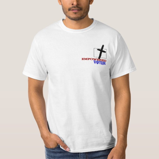 Den religiösa skjortan för frihet T ber och röstar Shirt (Framsida)