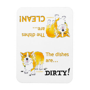 Den rena disken/smutsar ner diskcorgien (3x4) magnet