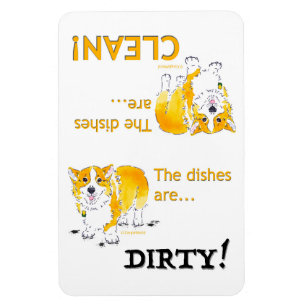 Den rena disken/smutsar ner diskcorgien (4x6) magnet