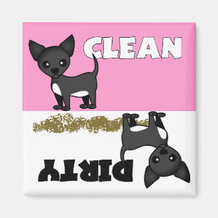Den rena gulliga chihuahuaen/smutsar ner magnet