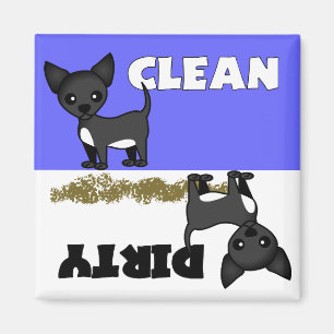 Den rena gulliga chihuahuaen/smutsar ner magnet