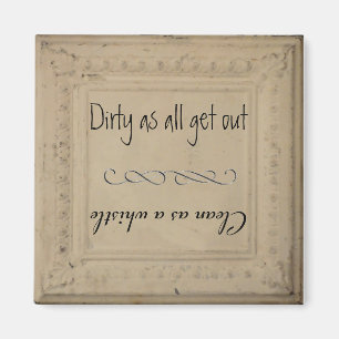 Den rena shabby chicdiskaren/smutsar ner magnet