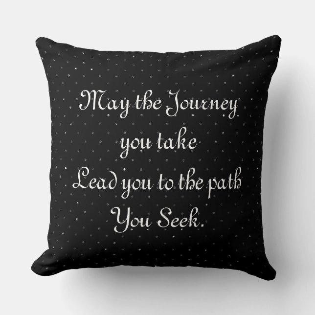 Den resa du söker i Black Silver Design Pillow Kudde (Framsida)