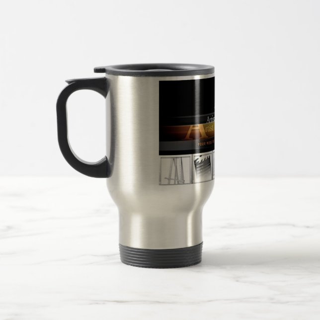 Den resande kaffemuggen - okuvad konstnär resemugg (Vänster)